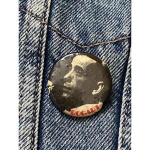 Humphry Bogart Pinback Vintage Button Badge Old Hollywood Movies Pin #304